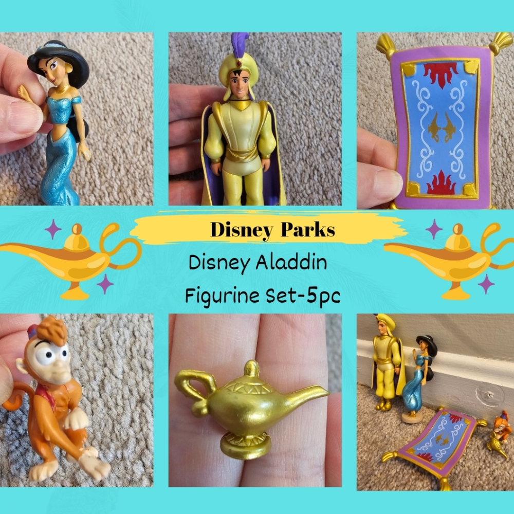 Disney Parks Aladdin Figurine Set-5Pc